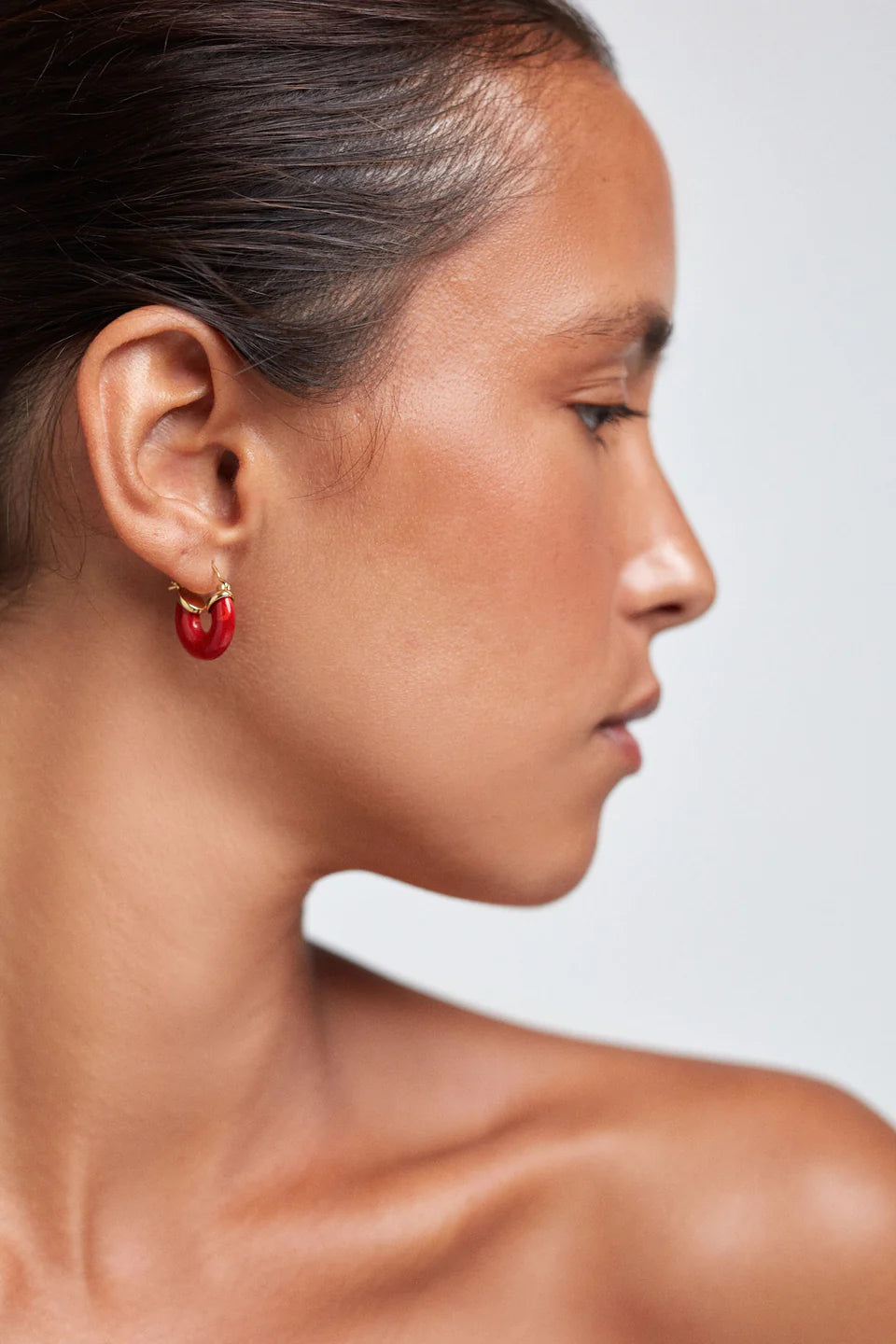 Petit Swell Hoop - Bright Red