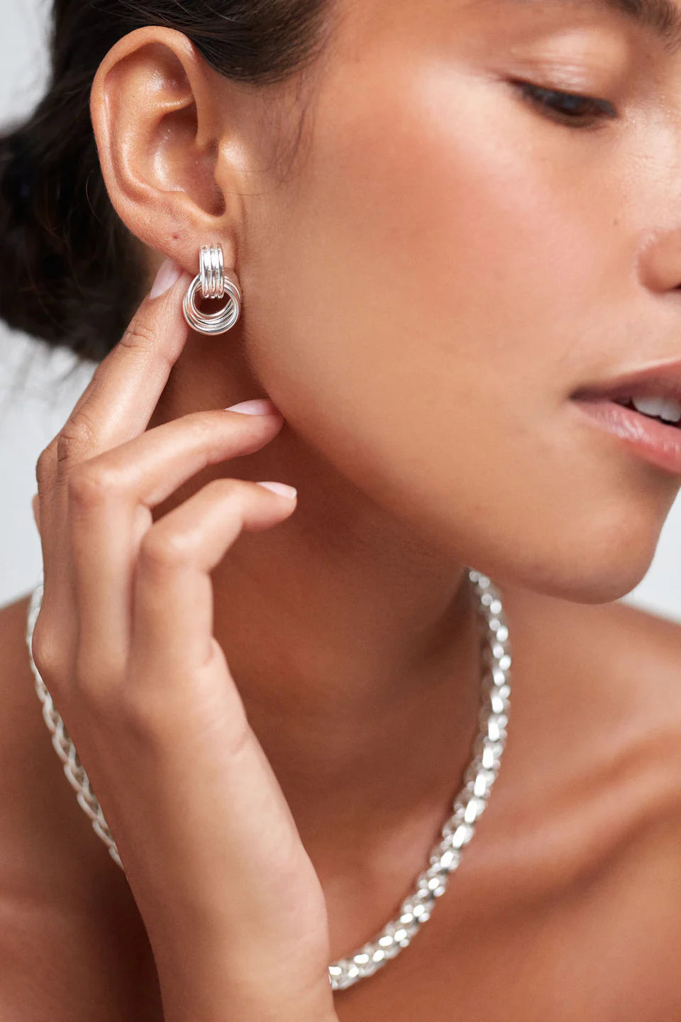 Triplet Earring - Silver