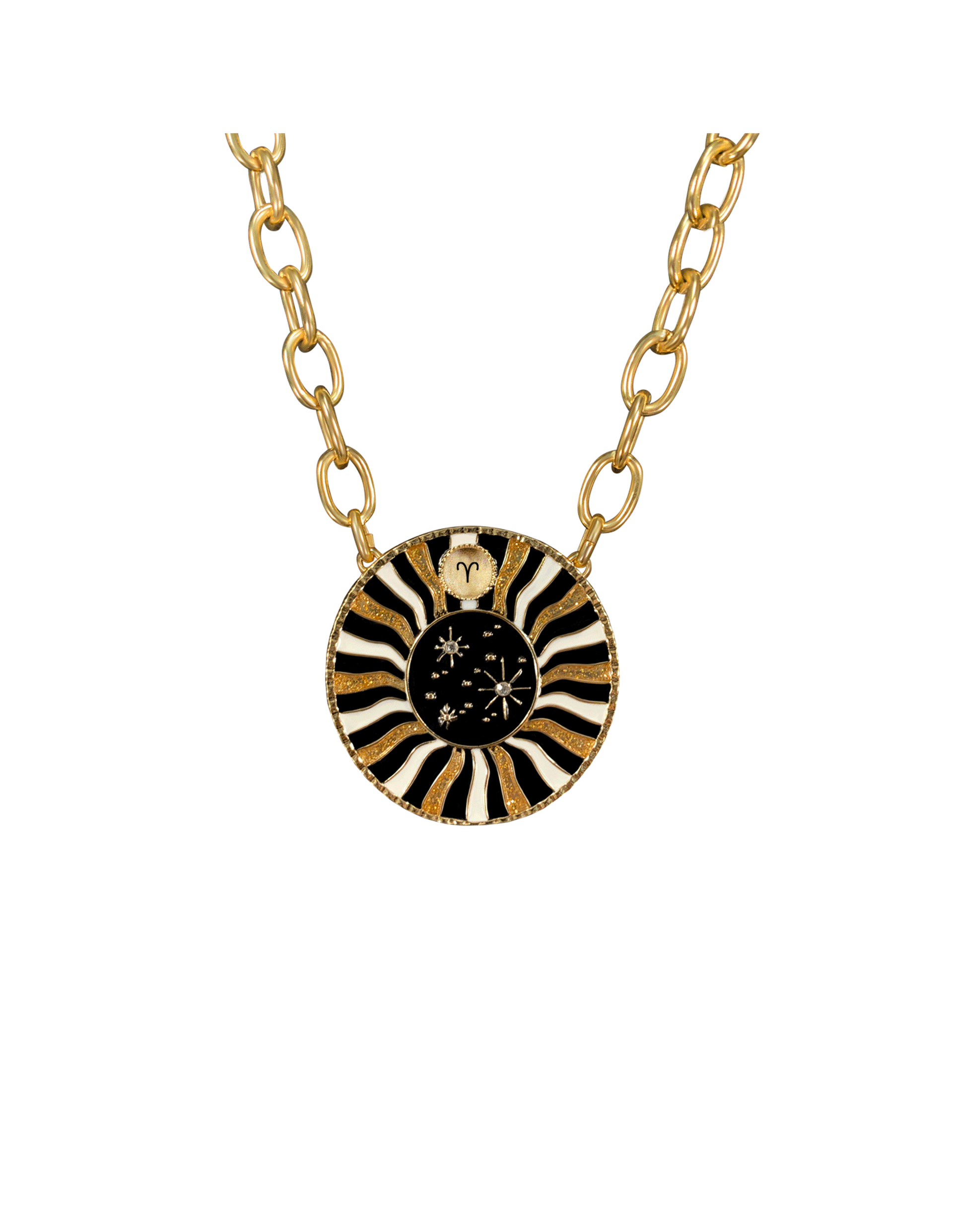 THE ASTRO WHEEL necklace black