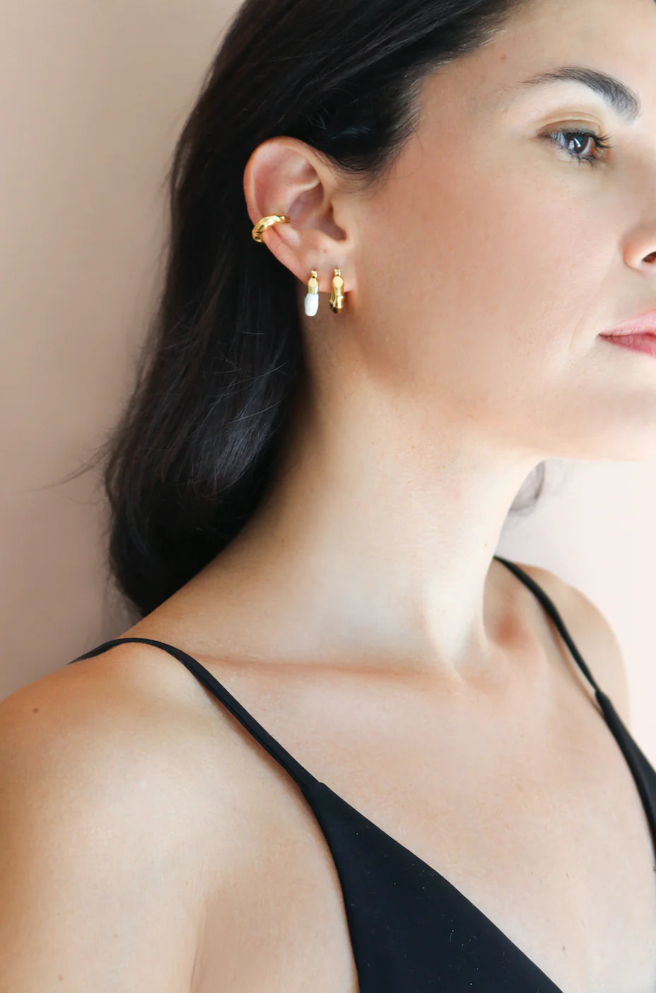 Mini hoops white enamel
