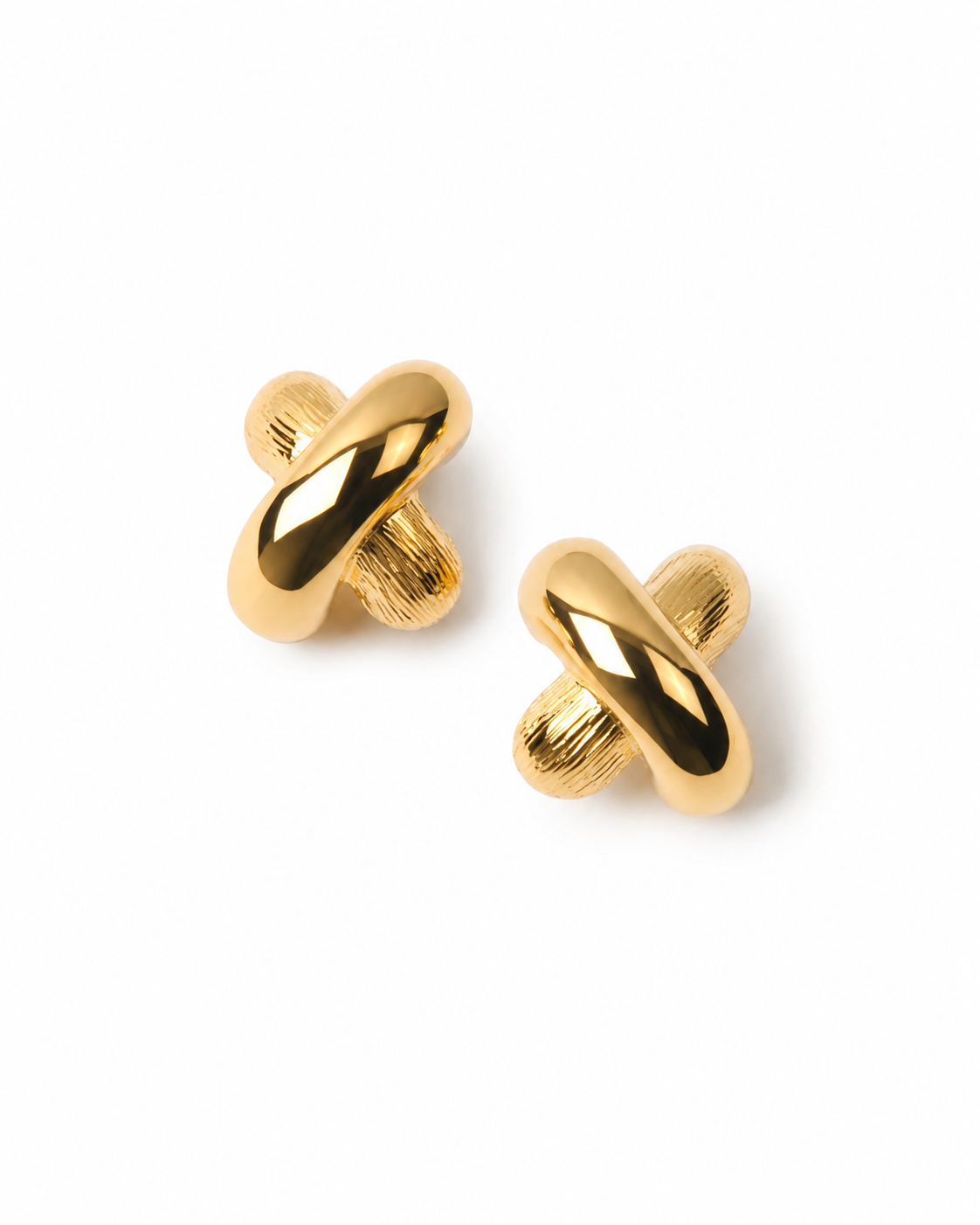 Cross Earrings Gold Plated